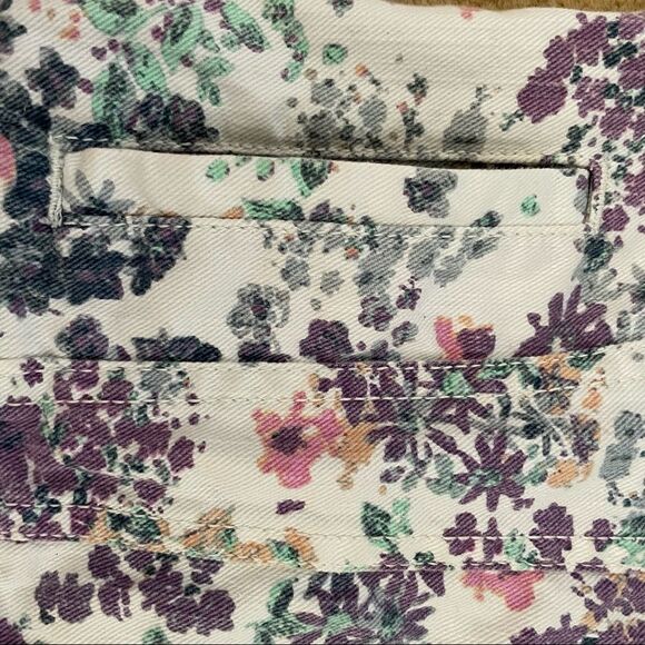 Bullhead ~ White Floral Denim Vest ~ Slim Fit ~ size Small - Picture 9 of 11